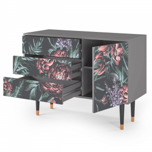 Sideboard - STORYZ - S3 Dark Peonies - Grey