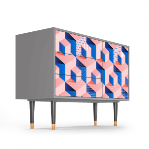 Sideboard - STORYZ - S3 Pinky Squares - Grey