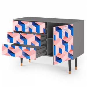 Sideboard - STORYZ - S3 Pinky Squares - Grey