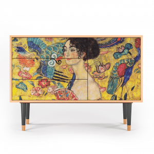 Sideboard - STORYZ - S3 Lady with Fan by Klimt - Walnut