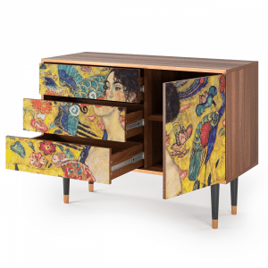 Sideboard - STORYZ - S3 Lady with Fan by Klimt - Walnut