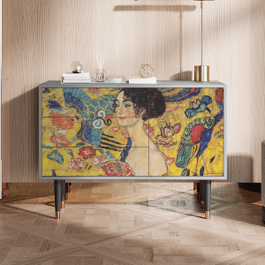 Sideboard - STORYZ - S3 Lady with Fan by Klimt - Grey