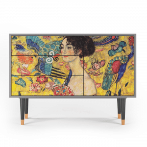 Sideboard - STORYZ - S3 Lady with Fan by Klimt - Grey