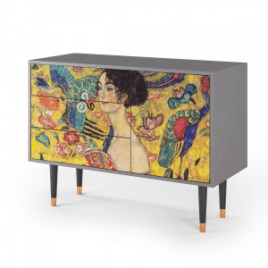 Sideboard - STORYZ - S3 Lady with Fan by Klimt - Grey