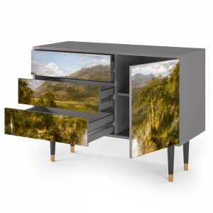 Sideboard - STORYZ - S3 Lady with Fan by Klimt - Grey