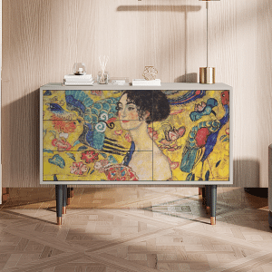 Sideboard - STORYZ - S3 Lady with Fan by Klimt - Sand