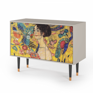 Sideboard - STORYZ - S3 Lady with Fan by Klimt - Sand