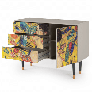 Sideboard - STORYZ - S3 Lady with Fan by Klimt - Sand