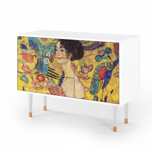 Sideboard - STORYZ - S3 Lady with Fan by Klimt - White