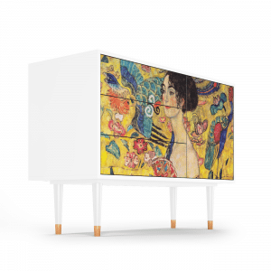 Sideboard - STORYZ - S3 Lady with Fan by Klimt - White
