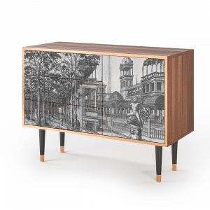 Sideboard - STORYZ - S3 View of the Piazza - Walnut
