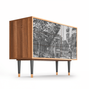 Sideboard - STORYZ - S3 View of the Piazza - Walnut