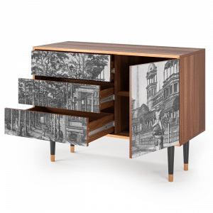 Sideboard - STORYZ - S3 View of the Piazza - Walnut
