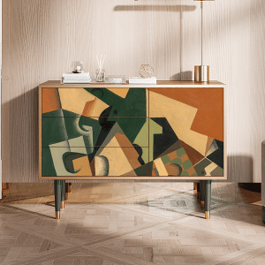 Sideboard - STORYZ - S3 Glass and Checkerboard - Walnut
