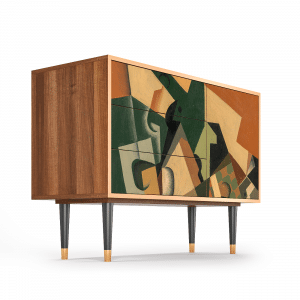 Sideboard - STORYZ - S3 Glass and Checkerboard - Walnut