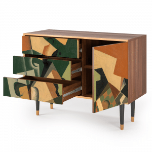 Sideboard - STORYZ - S3 Glass and Checkerboard - Walnut