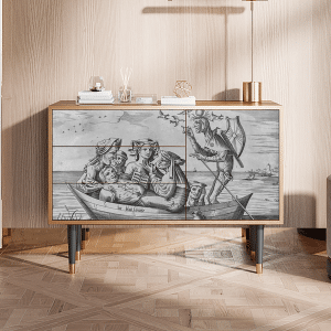 Sideboard - STORYZ - S3 Blau Schuyte - Walnut