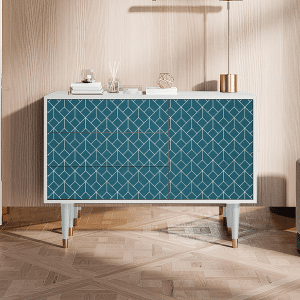 Sideboard - STORYZ - S3 Turquoise Geometry - White