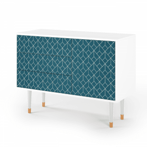 Sideboard - STORYZ - S3 Turquoise Geometry - White