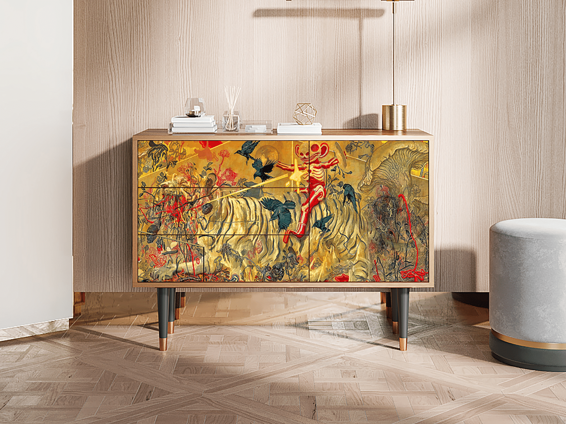Sideboard - STORYZ - S3 Blood by James Jean - Walnut