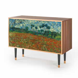 Sideboard - STORYZ - S3 Poppy field by van Gogh - Walnut