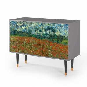 Sideboard - STORYZ - S3 Poppy field by van Gogh - Grey