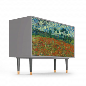 Sideboard - STORYZ - S3 Poppy field by van Gogh - Grey