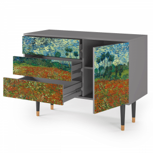 Sideboard - STORYZ - S3 Poppy field by van Gogh - Grey