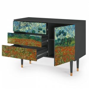 Sideboard - STORYZ - S3 Poppy field by van Gogh - Antracite