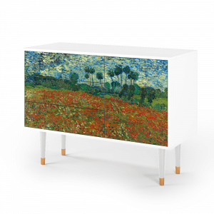 Sideboard - STORYZ - S3 Poppy field by van Gogh - White