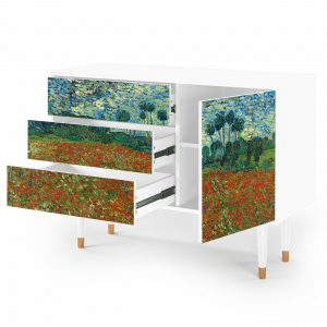 Sideboard - STORYZ - S3 Poppy field by van Gogh - White
