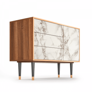 Sideboard - STORYZ - S3 Milk Marble - Walnut