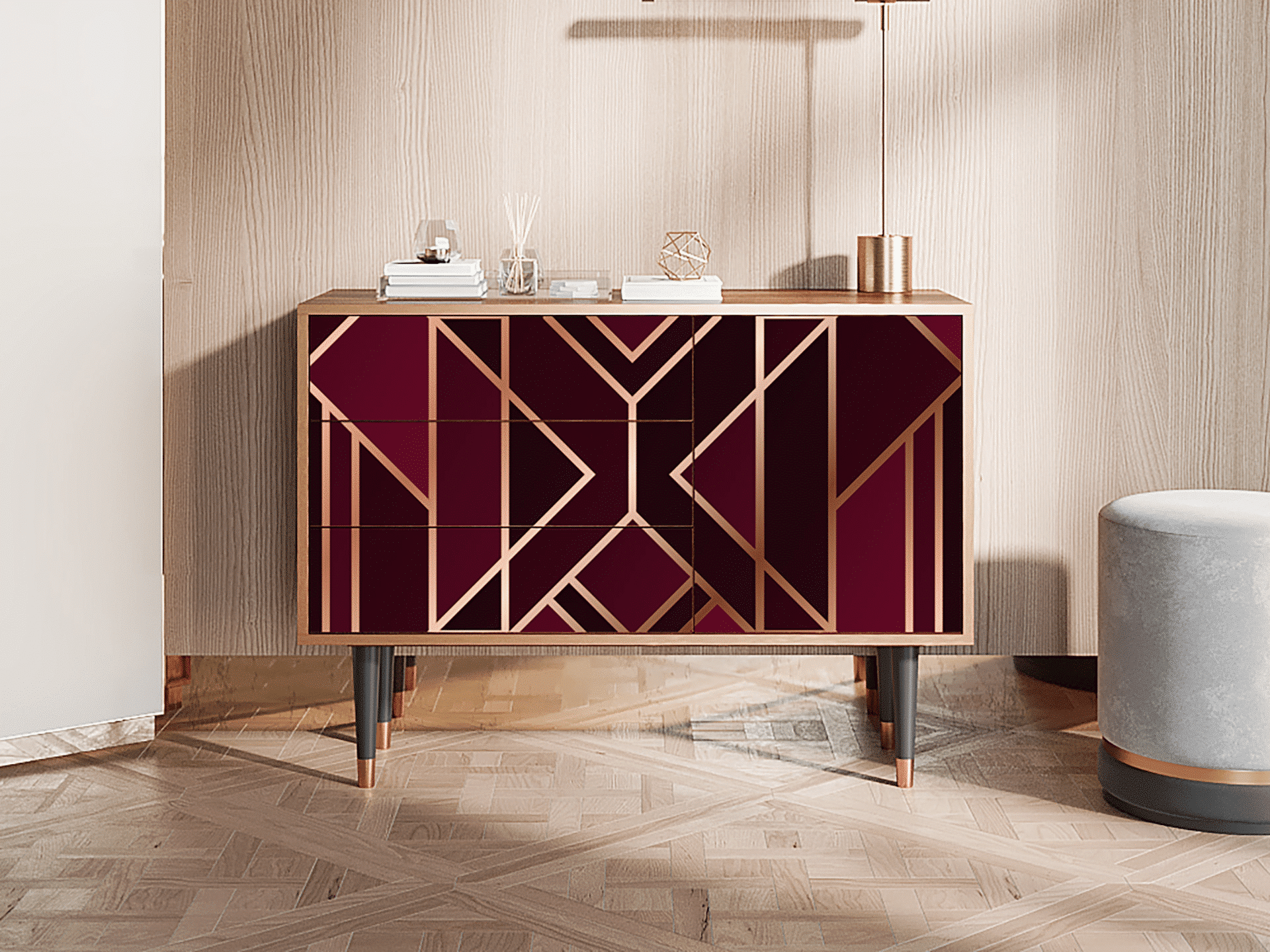 Sideboard - STORYZ - S3 Burgundy Jewelery - Walnut