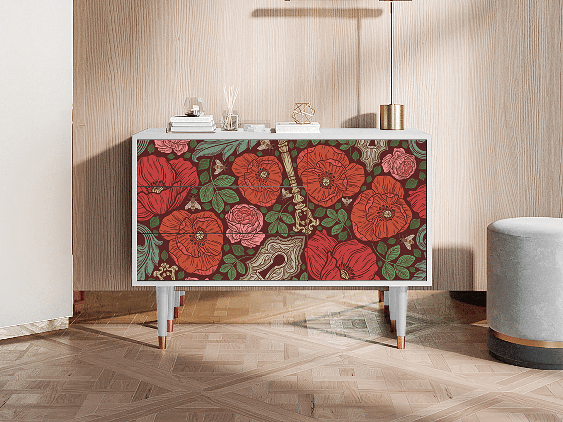 Sideboard - STORYZ - S3 Poppy Garden - White Sideboard - STORYZ - S3 Poppy Garden - White