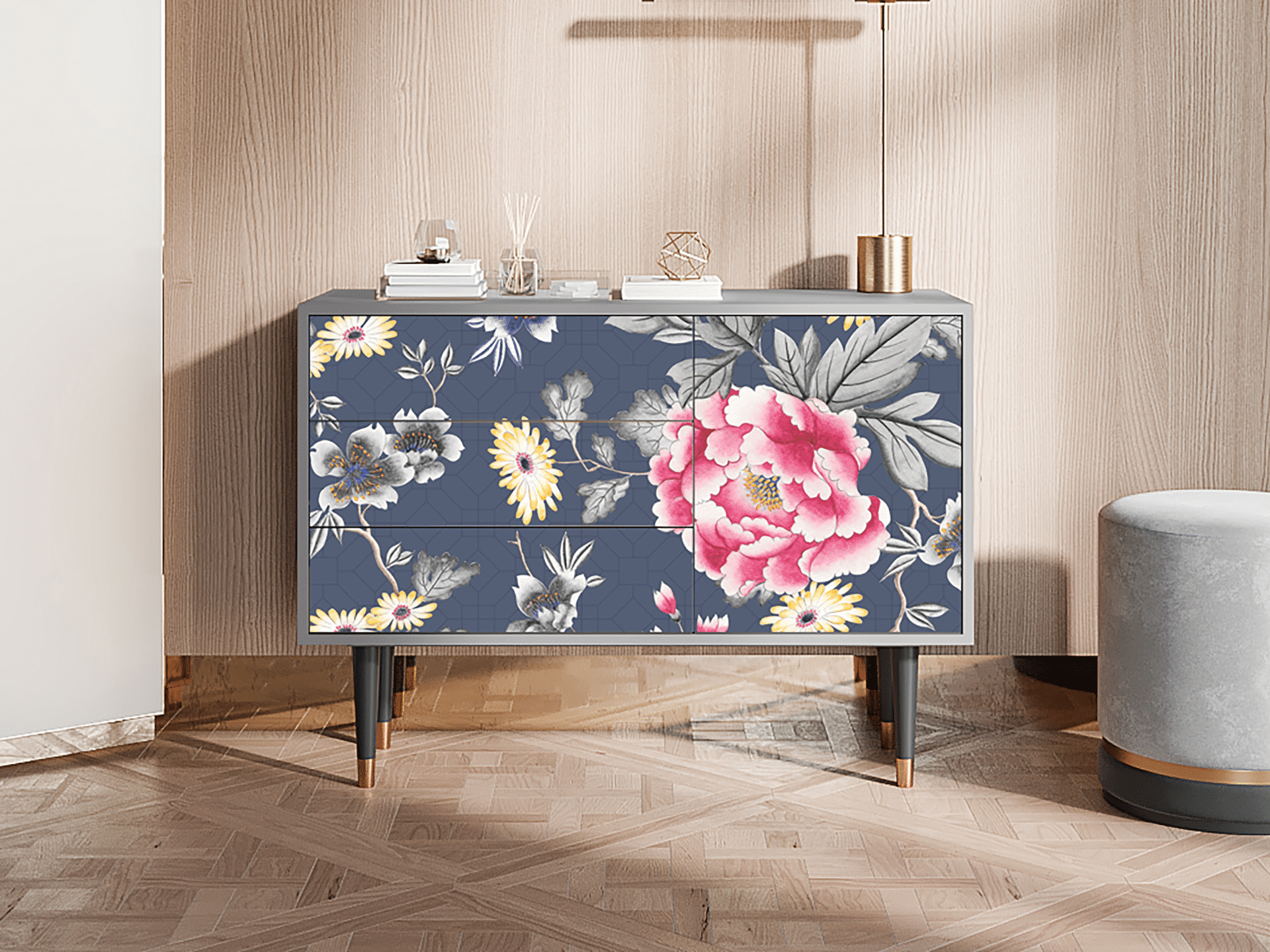 Sideboard - STORYZ - S3 Dark Flower Bed - Grey Sideboard - STORYZ - S3 Dark Flower Bed - Grey