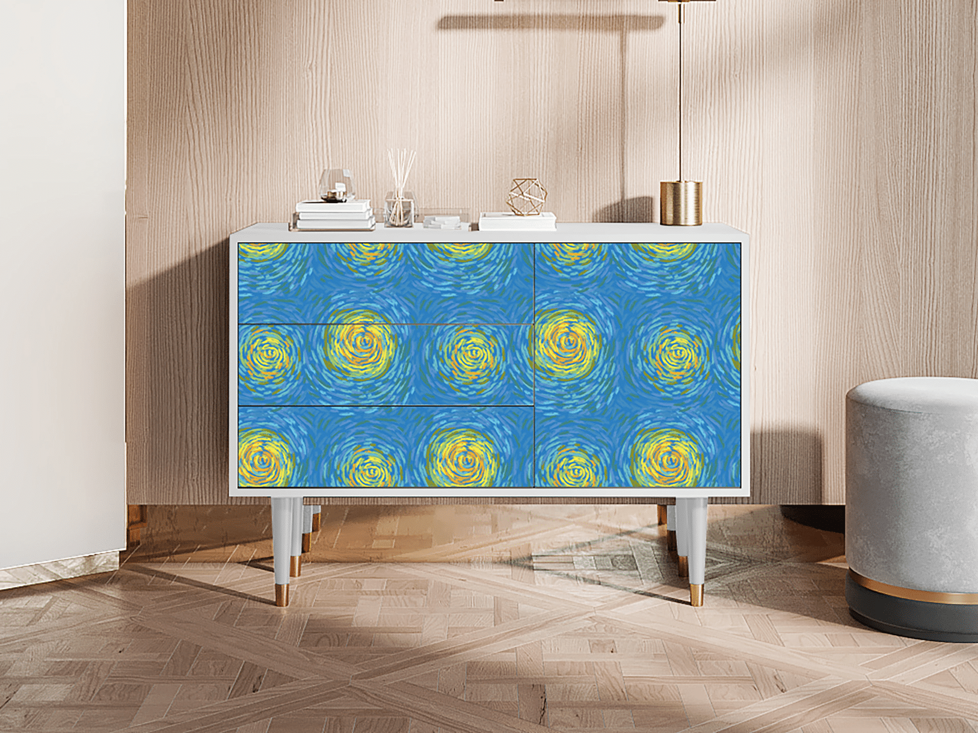 Sideboard - STORYZ - S3 Van Gogh Lights - White Sideboard - STORYZ - S3 Van Gogh Lights - White