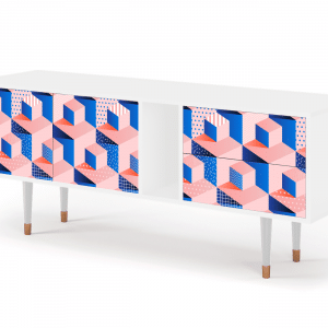 Sideboard - STORYZ - T1 Pinky Squares - White