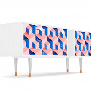 Sideboard - STORYZ - T1 Pinky Squares - White
