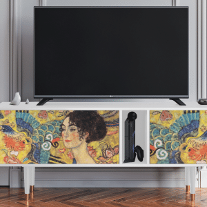 Sideboard - STORYZ - T1 Lady with Fan by Klimt - White