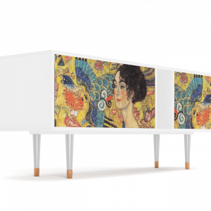 Sideboard - STORYZ - T1 Lady with Fan by Klimt - White