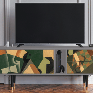 Sideboard - STORYZ - T1 Glass and Checkerboard - Grey