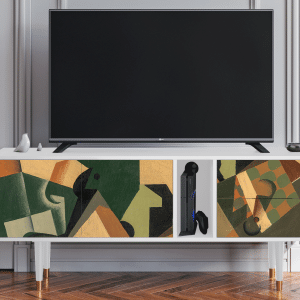 Sideboard - STORYZ - T1 Glass and Checkerboard - White