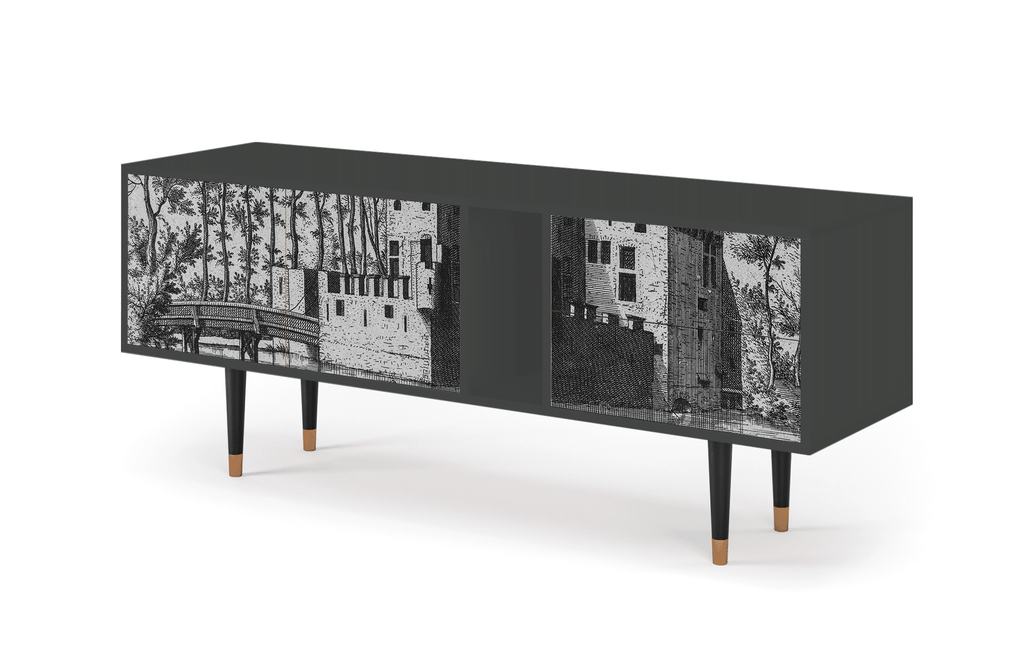 T1_181_003 Sideboard - STORYZ - T1 Castle with Bridge - Antracite