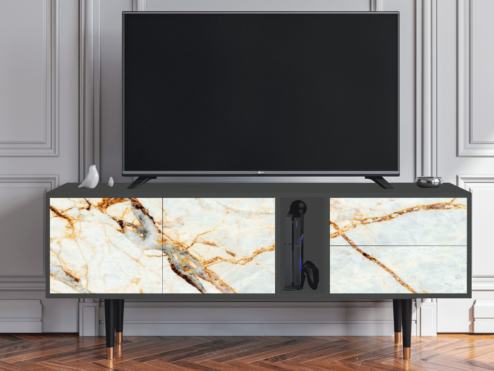 Sideboard - STORYZ - T1 Sandy Marble - Antracite Sideboard - STORYZ - T1 Sandy Marble - Antracite