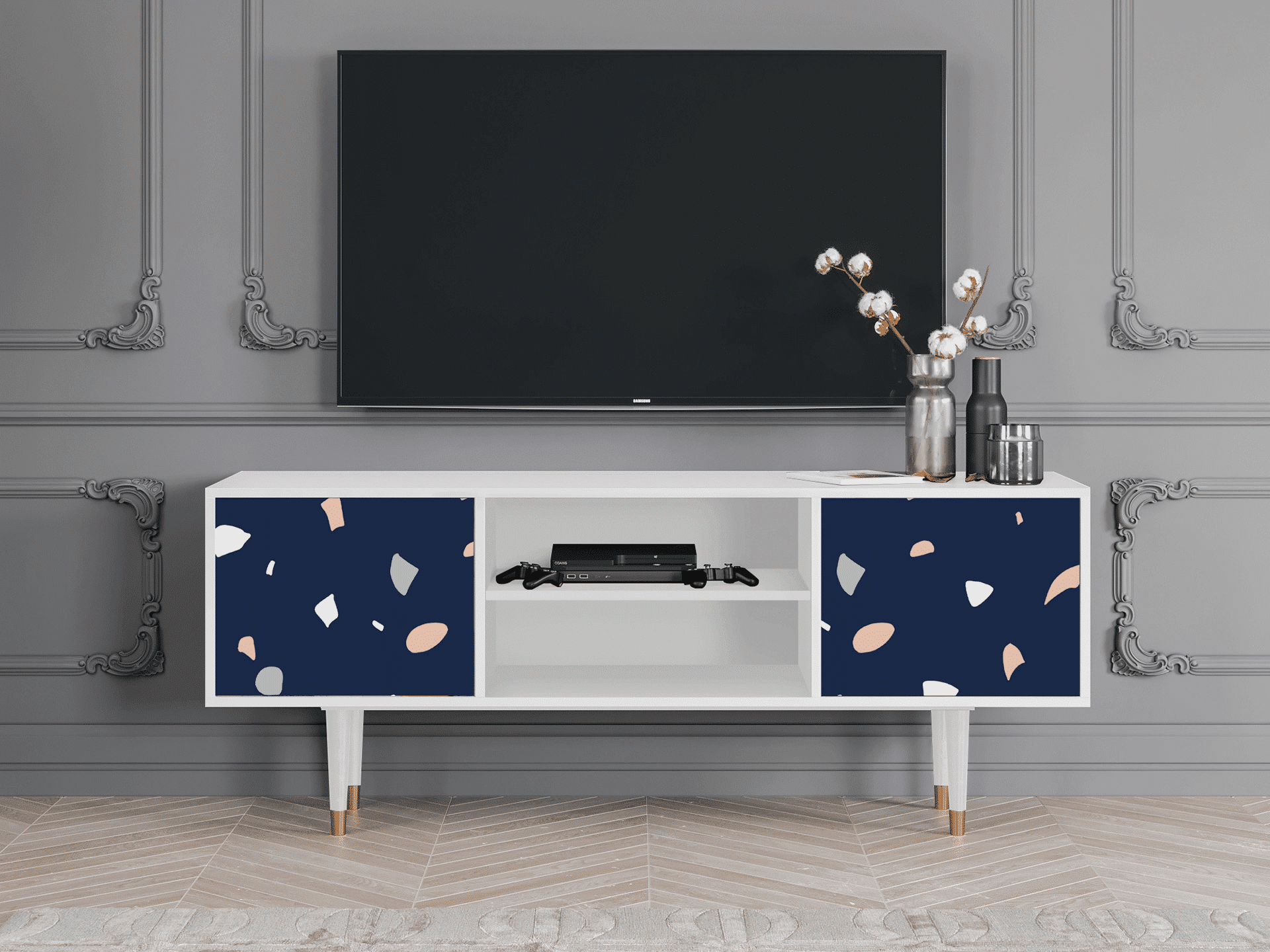Sideboard - STORYZ - T2 Space Satellites - White Sideboard - STORYZ - T2 Space Satellites - White