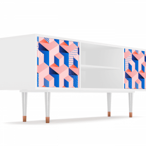 Sideboard - STORYZ - T2 Pinky Squares - White