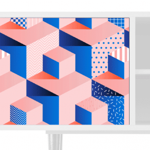 Sideboard - STORYZ - T2 Pinky Squares - White