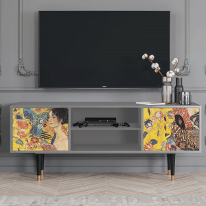 Sideboard - STORYZ - T2 Lady with Fan by Klimt - Grey