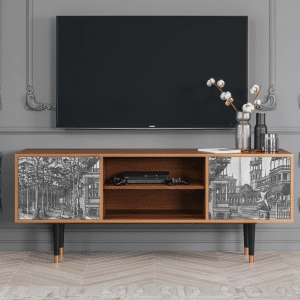 Sideboard - STORYZ - T2 View of the Piazza - Walnut