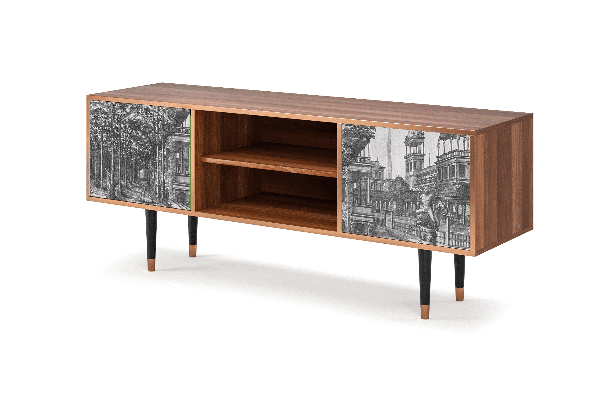 T2_149_001 Sideboard - STORYZ - T2 View of the Piazza - Walnut